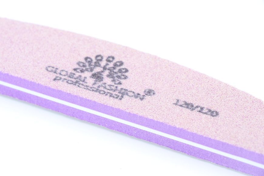 Пилка баф для нігтів Global Fashion 120/120, purple 26705 фото