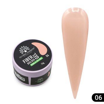 Гель для моделювання нігтів 15 г, Fiber Builder Gel, #06 26091 фото