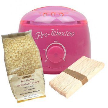 Набір для депіляції з воскоплавом Pro Wax Pink і воском 500 г 2970678379 фото