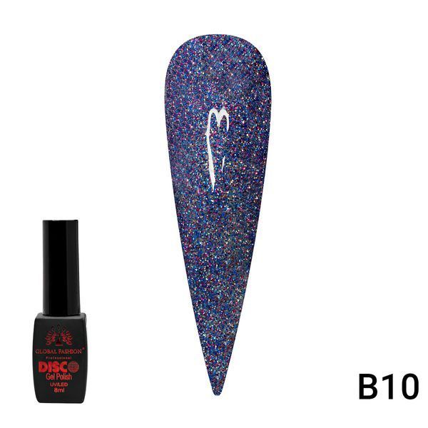 Гель лак Disco Gel Polish, Global Fashion, светоотражающий 8 мл B10 12232 фото