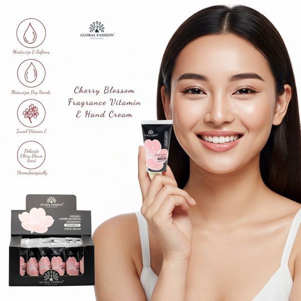 Зволожуючий крем для рук з вітаміном Е, Global Fashion, Cherry Blossom Fragrance, 30g 25042 фото