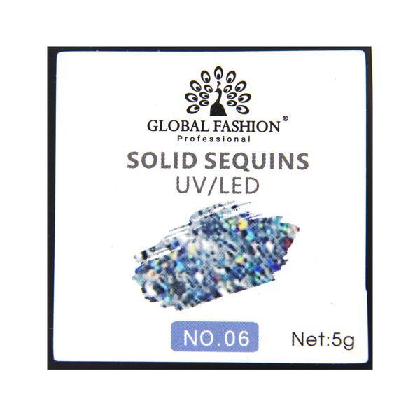 Гель-фарба з глітером, Solid Sequins color gel 5 гр, 06 15634 фото