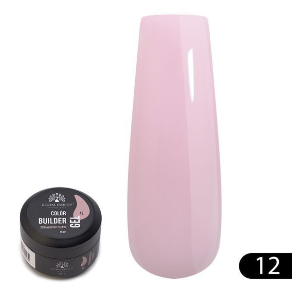 Gel for modeling nails 15 gr, Color Builder Gel 12- Strawberry shake 19788 фото