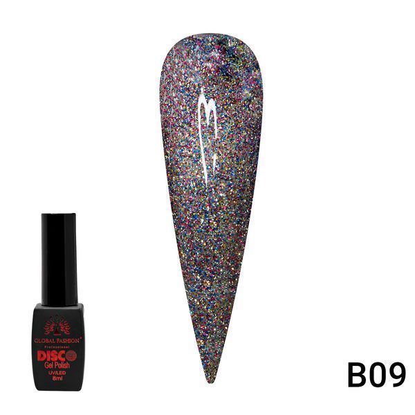 Disco Gel Polish, Global Fashion, reflective, 8 ml B09 12231 фото