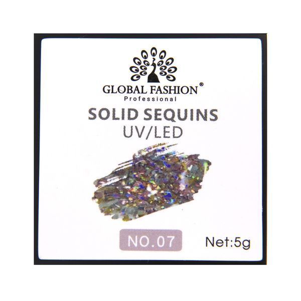 Гель-фарба з глітером, Solid Sequins color gel 5 гр, 07 15635 фото