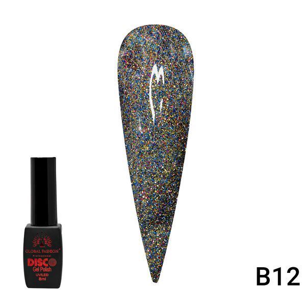 Disco Gel Polish, Global Fashion, reflective, 8 ml B12 12234 фото