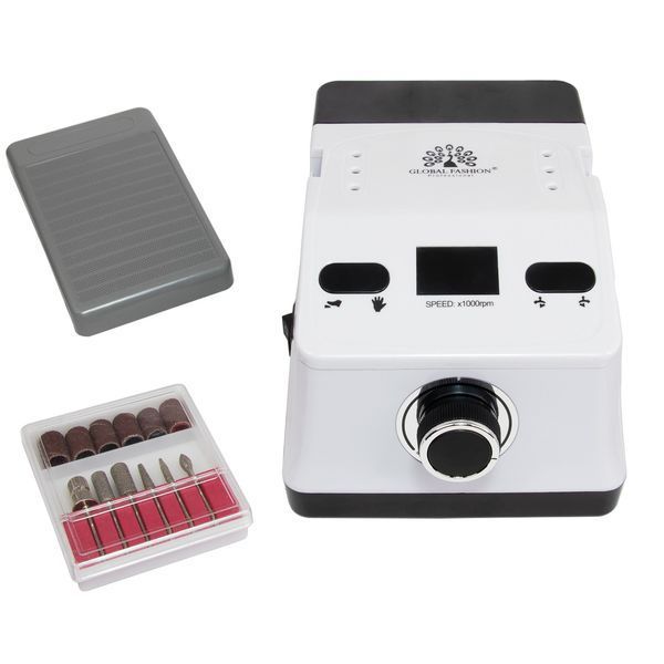 Апарат для манікюру та педикюру Global Fashion 50000 об 80W, ZS-718-white 15534 фото