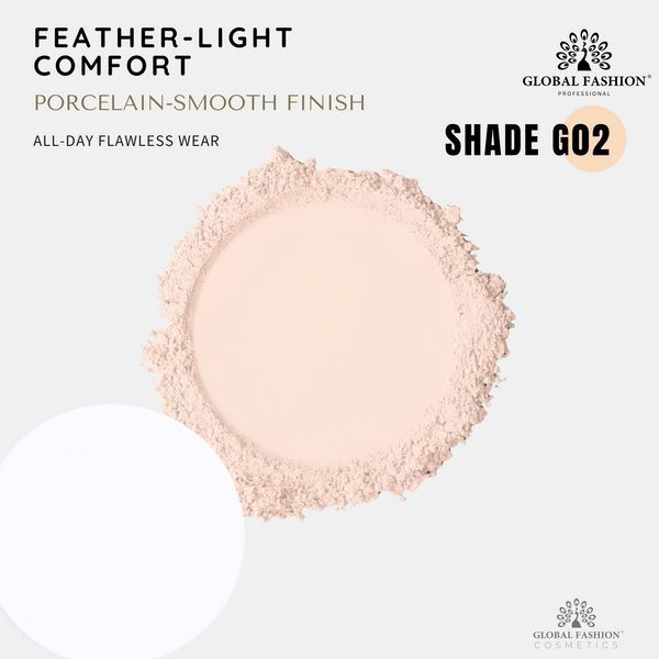 Матова пудра Global Fashion, matte finish powder, 12gr, G02 24981 фото