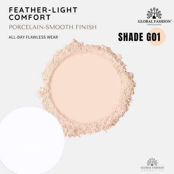 Матова пудра Global Fashion, matte finish powder, 12gr, G01 24980 фото
