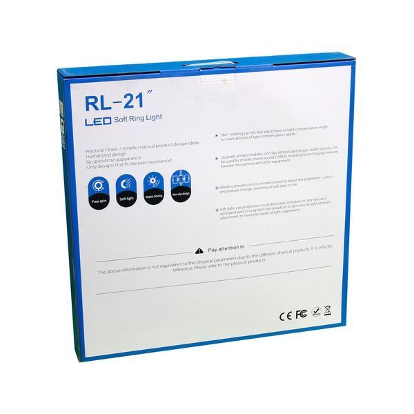 Лампа для селфі (selfie), 3 тримачі для смартфона RL21 (54 см), без штативу 12055 фото