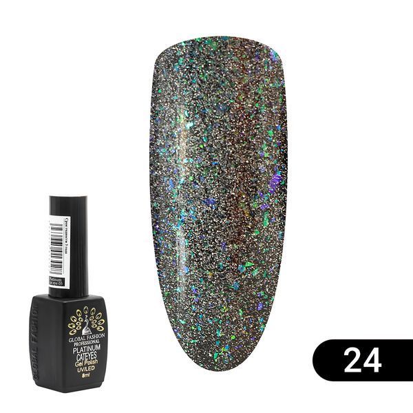 Гель лак котяче око Platinum 24 11965 фото