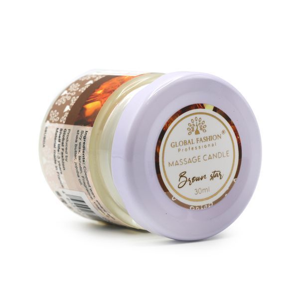 Массажная свеча Global Fashion, 30 ml, Brown star 22076 фото