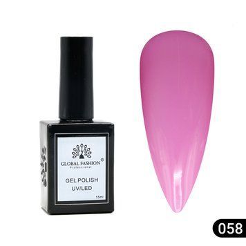 Гель лак Global Fashion, Gel polish&nbsp;15&nbsp;ml,&nbsp;58 23894 фото