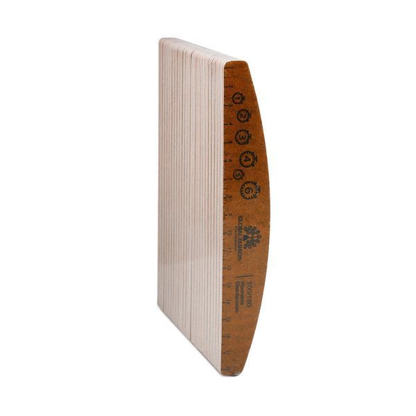 Nail file with ruler, 100/180, orange 25567 фото