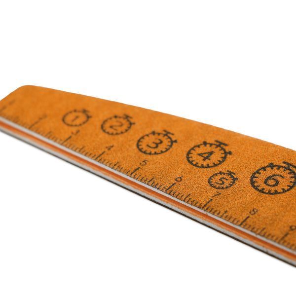 Nail file with ruler, 100/180, orange 25567 фото