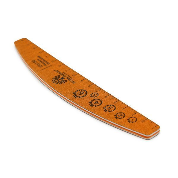 Nail file with ruler, 100/180, orange 25567 фото