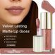 Стійкий, матовий блиск для губ Velvet lasting matte long lasting lip gloss, Global Fashion, GF38006 #102 24915 фото 2