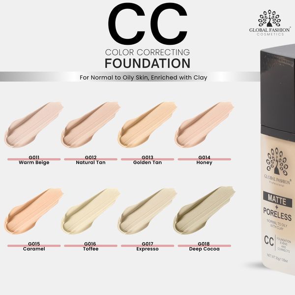 Тональная основа CC Matte+Poreless, Global Fashion, G013, Golden Tan 24972 фото