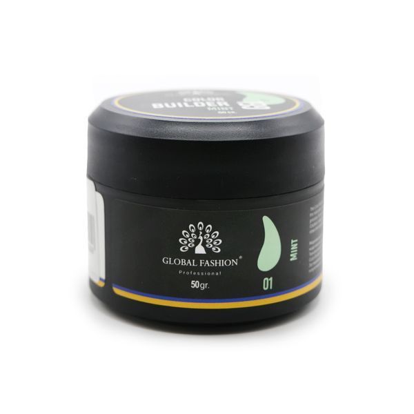 Гель для моделювання нігтів 50 г, Color Builder Gel 01-Mint 26252 фото