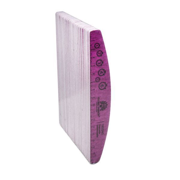 Nail file with ruler, 180/240, violet 25568 фото