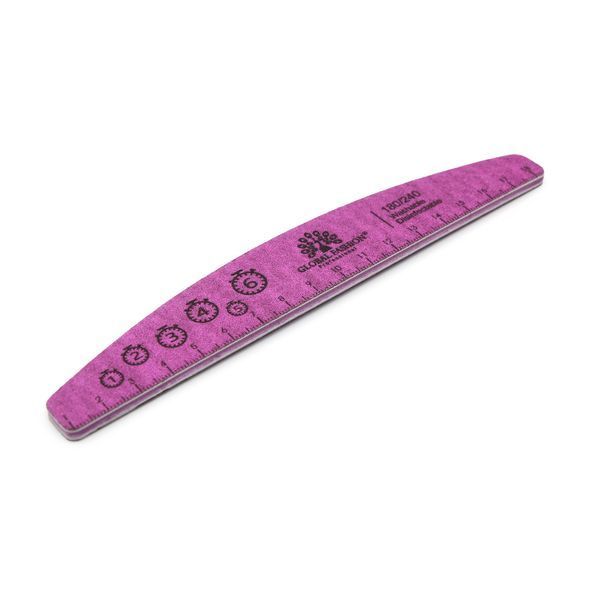 Nail file with ruler, 180/240, violet 25568 фото