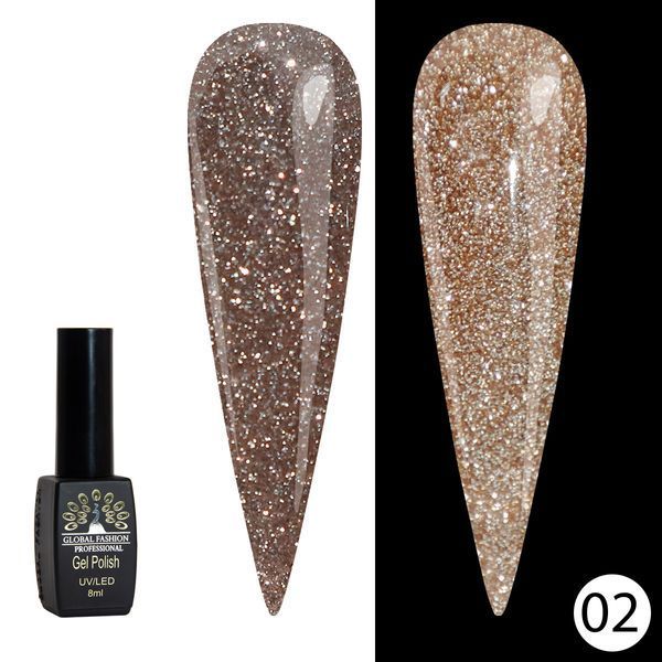 Гель-лак Disco Gel Shine Spectrum, Global Fashion, світловідбивний, 8 мл, 02 12040 фото