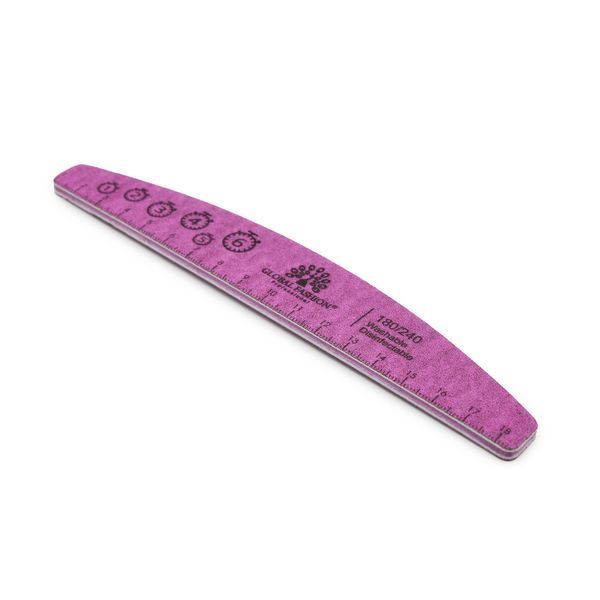 Nail file with ruler, 180/240, violet 25568 фото