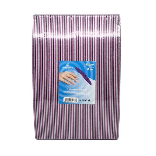 Nail file with ruler, 180/240, violet 25568 фото