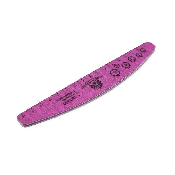 Nail file with ruler, 180/240, violet 25568 фото