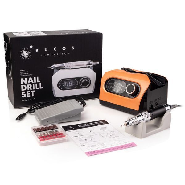 Фрезер для маникюра Bucos Nail Drill ZS-717 PRO Orange 65 Ватт, 35 000 об 2970677162 фото