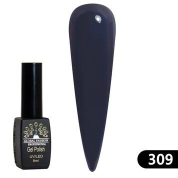 Гель лак BLACK ELITE 309, Global Fashion, 8 мл 2554 фото