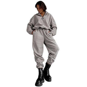 Костюм женский (штаны и кофта) двухсторонний флис CRY-1024 (42 - 46 р.) Серый CRY-1024 фото