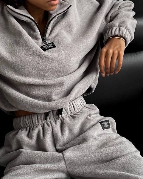 Костюм женский (штаны и кофта) двухсторонний флис CRY-1024 (42 - 46 р.) Серый CRY-1024 фото