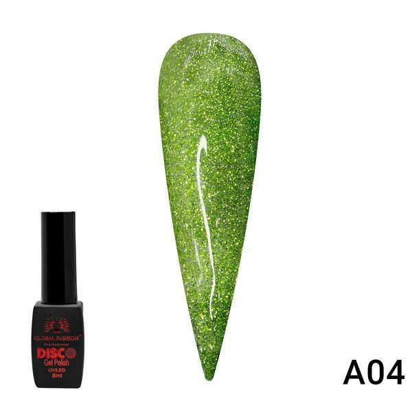 Гель-лак Disco Gel Polish, Global Fashion, світловідбивний, 8 мл, A04 12214 фото