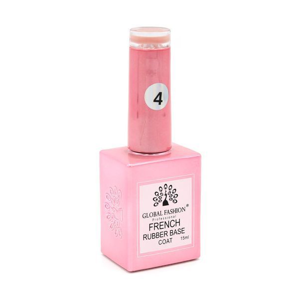 Каучукова база для гель лаку френч, Rubber Base Coat French, 15 мл, Global Fashion 04 8098 фото