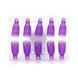 Ковпачки пластмасові для зняття гель лаку, бузкові, Nail Polish 10 шт 12403 фото 2