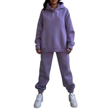 Костюм кенгуру женский трёхнитка на флисе (штаны и кофта) RAZ-918 (42 - 52 р.) Сиреневый RAZ-918 фото