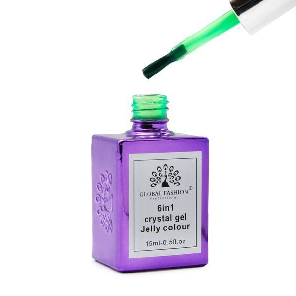 Gel build-up 6 in 1 crystal gel jelly color, 15 ml, 6601 23751 фото