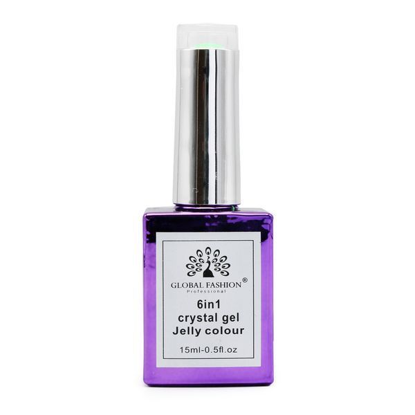 Gel build-up 6 in 1 crystal gel jelly color, 15 ml, 6601 23751 фото