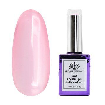 Gel build-up 6 in 1 crystal gel jelly color, 15 ml, 6603 23753 фото