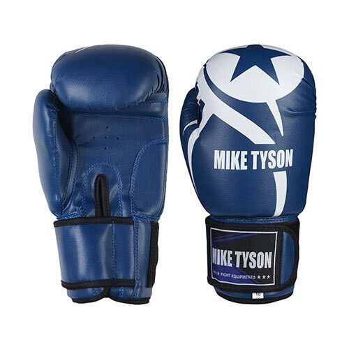 Боксерські рукавички Mike Tyson, PVC, 10 oz, синій MT1707/102 фото