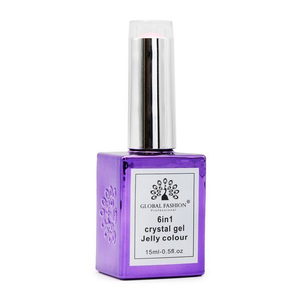 Gel build-up 6 in 1 crystal gel jelly color, 15 ml, 6603 23753 фото