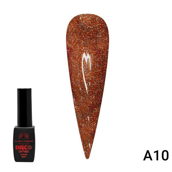 Гель-лак Disco Gel Polish, Global Fashion, світловідбивний, 8 мл, A10 12220 фото