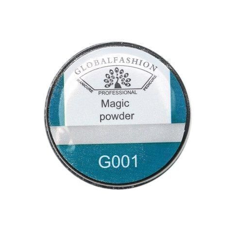 Втирка для ногтей Global Fashion, серебро, Magic Powder 4680 фото