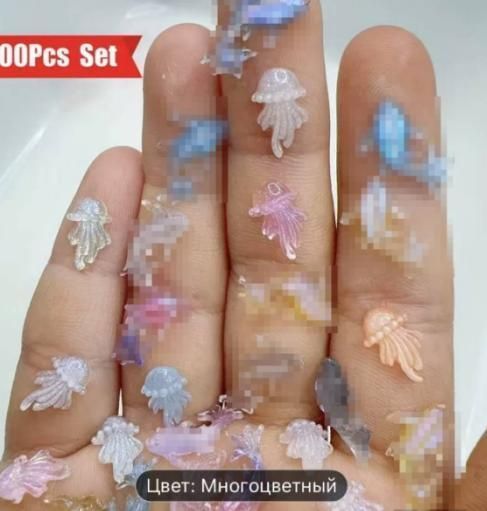 3D volumetric figures for manicure, set D16 25400 фото