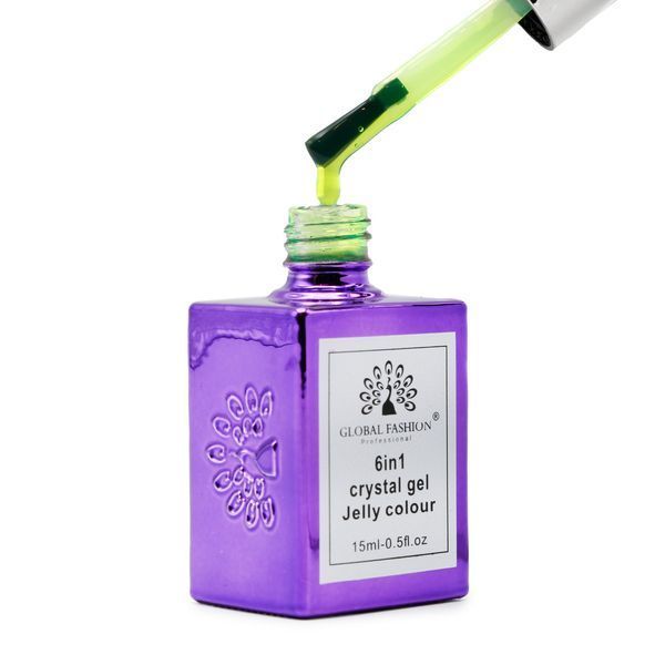 Gel build-up 6 in 1 crystal gel jelly color, 15 ml, 6602 23752 фото