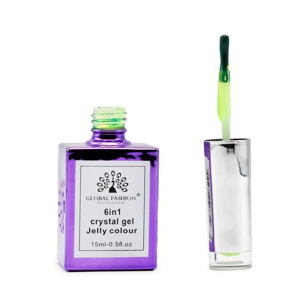 Gel build-up 6 in 1 crystal gel jelly color, 15 ml, 6602 23752 фото