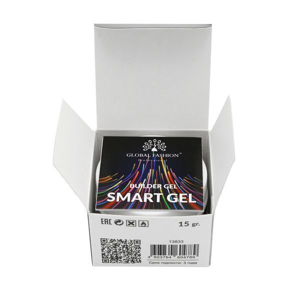 Гель для моделирования ногтей, двухфазный, Smart Gel 15 г, прозрачный 13833 фото